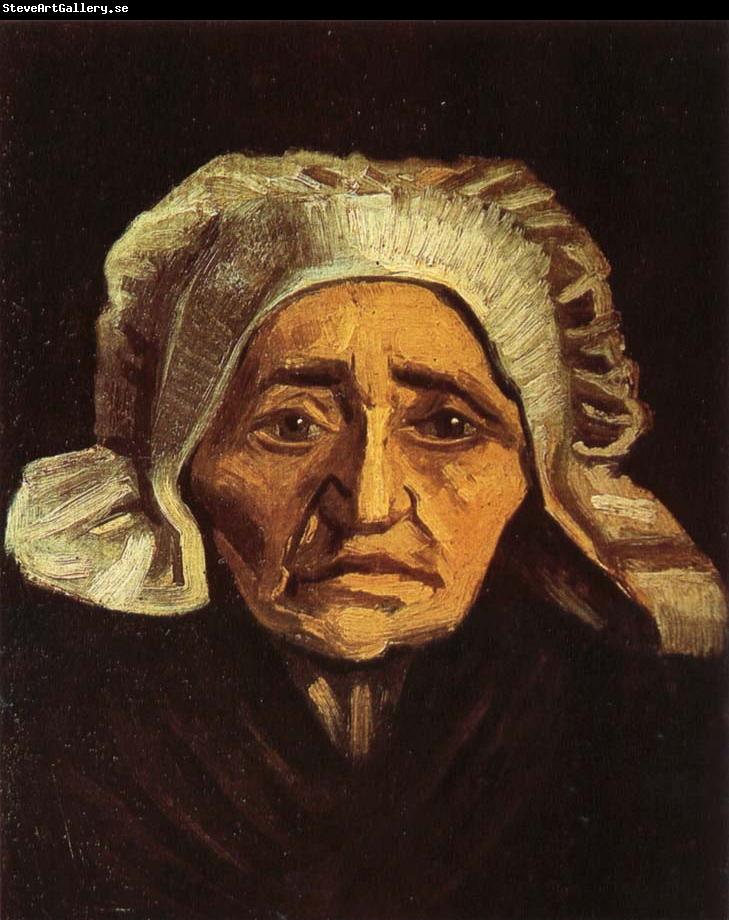 Vincent Van Gogh Head of an old peasant Woman with White Cap (nn04)